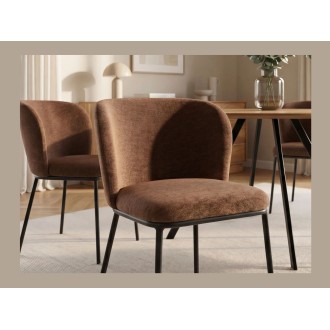 Chaise PAVIA marron vue rapprochée de face