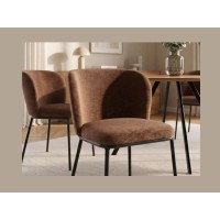 Chaise PAVIA marron vue rapprochée de face
