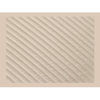 Zoom sur l'assise côtelé de la chaise PAVIA beige