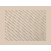 Zoom sur l'assise côtelé de la chaise PAVIA beige