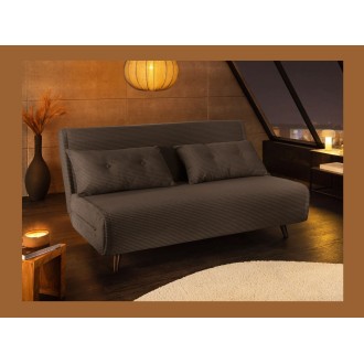 Sofá convertible recto PRESTO gris oscuro – Sofá-cama de 2 plazas