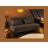 Sofá convertible recto PRESTO gris oscuro – Sofá-cama de 2 plazas