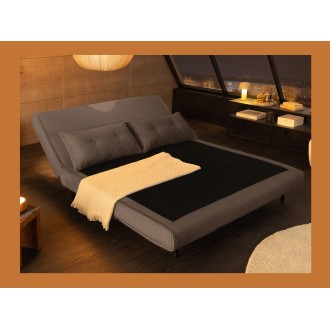 Sofá convertible recto PRESTO gris oscuro – Sofá-cama de 2 plazas