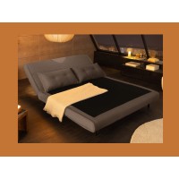 Sofá convertible recto PRESTO gris oscuro – Sofá-cama de 2 plazas
