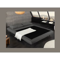 Sofá convertible recto PRESTO gris oscuro – Sofá-cama de 2 plazas