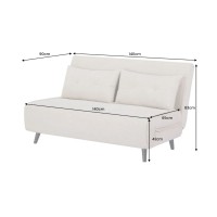 Sofá convertible recto PRESTO gris oscuro – Sofá-cama de 2 plazas