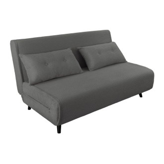 Sofá convertible recto PRESTO gris oscuro – Sofá-cama de 2 plazas