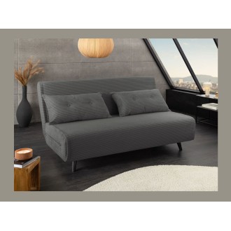 Sofá convertible recto PRESTO gris oscuro – Sofá-cama de 2 plazas