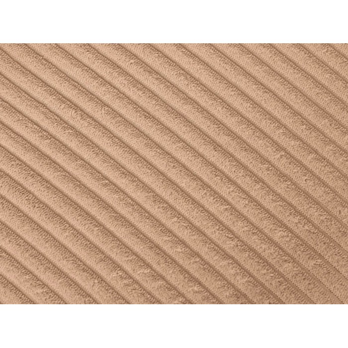 Zoom sur la texture de la chaise PAVIA rose-beige côtelée