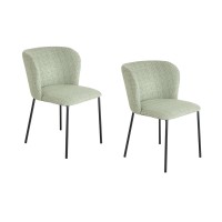 Lot de 2 chaises PAVIA vertes à carreaux