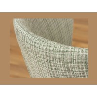 Zoom sur le dossier de la chaise PAVIA verte à carreaux