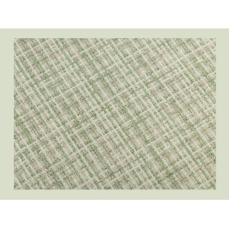 Zoom sur la texture de la chaise PAVIA verte à carreaux
