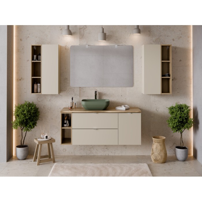 Meuble de rangement NATURA– Ouvert – Coloris chêne clair – L20 x H50 cm - A suspendre