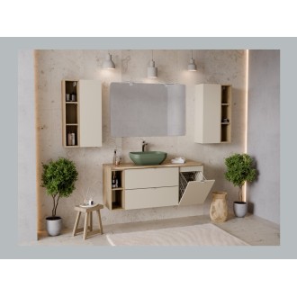 Meuble de rangement NATURA– Ouvert – Coloris chêne clair – L20 x H50 cm - A suspendre