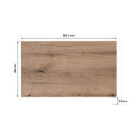 copy of Plan voor wastafel ICON 120,4 cm in MDF eiken look