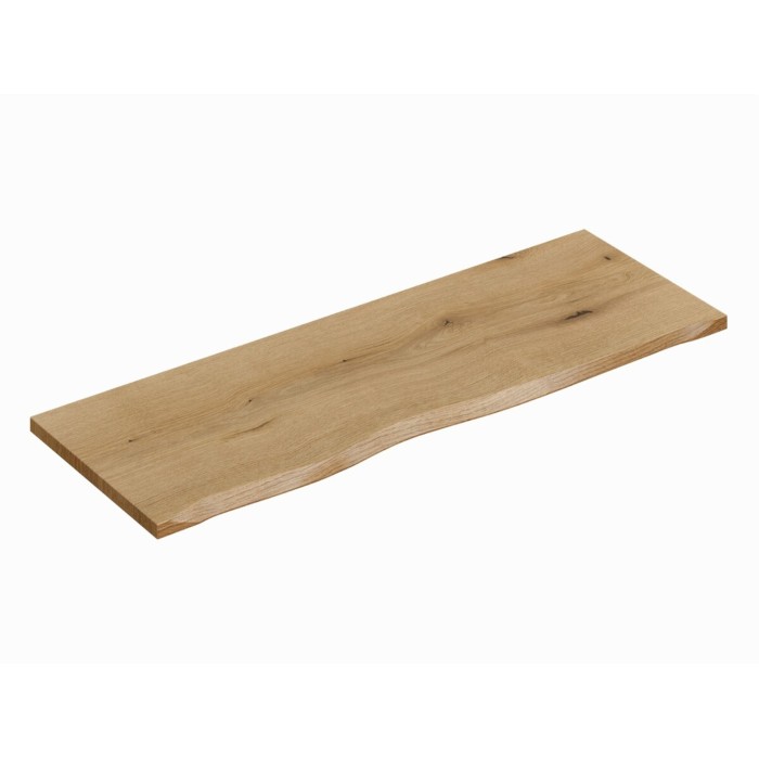 Plan pour vasque NATOURA 120,8 cm en MDF aspect chêne crémone avec bord naturel