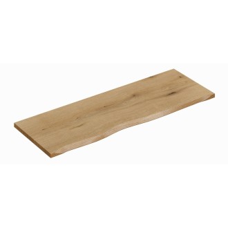 Plan pour vasque NATOURA 120,8 cm en MDF aspect chêne crémone avec bord naturel