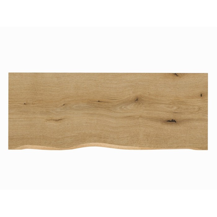 Plan pour vasque NATOURA 120,8 cm en MDF aspect chêne crémone avec bord naturel