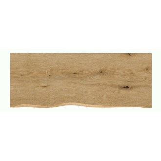Plan pour vasque NATOURA 120,8 cm en MDF aspect chêne crémone avec bord naturel