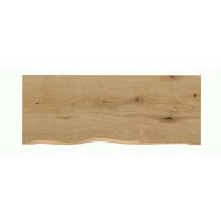 Plan pour vasque NATOURA 120,8 cm en MDF aspect chêne crémone avec bord naturel