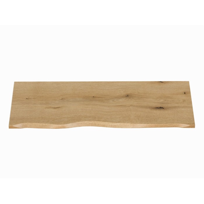 Plan pour vasque NATOURA 120,8 cm en MDF aspect chêne crémone avec bord naturel