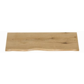 Plan pour vasque NATOURA 120,8 cm en MDF aspect chêne crémone avec bord naturel