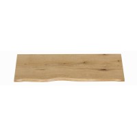 Plan pour vasque NATOURA 120,8 cm en MDF aspect chêne crémone avec bord naturel