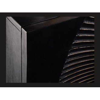 Buffet 140 cm 3 porte legno nero e dorato – Collezione SOLARIS