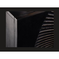 Buffet 140 cm 3 porte legno nero e dorato – Collezione SOLARIS