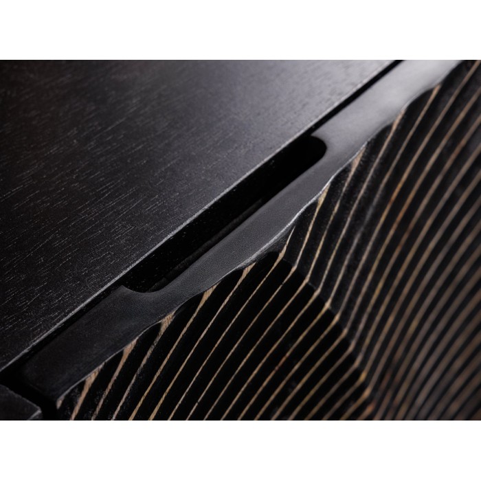 Buffet 140 cm 3 porte legno nero e dorato – Collezione SOLARIS