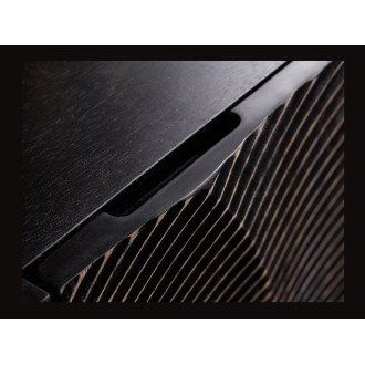 Buffet 140 cm 3 porte legno nero e dorato – Collezione SOLARIS