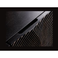 Buffet 140 cm 3 porte legno nero e dorato – Collezione SOLARIS