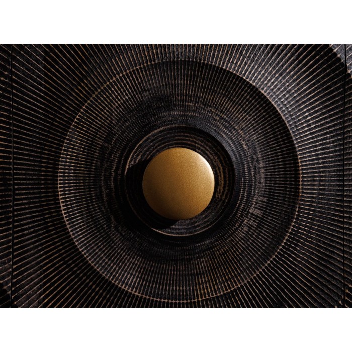 Buffet 140 cm 3 porte legno nero e dorato – Collezione SOLARIS
