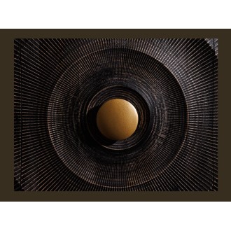 Buffet 140 cm 3 porte legno nero e dorato – Collezione SOLARIS