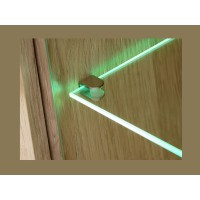Vitrine ERINA – 2 Türen – Helles Eichenholz und Beige