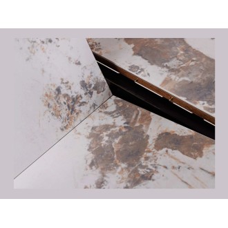 Table LUMEA extensible 160–200 cm – Mesa contemporánea de cerámica y madera de nogal