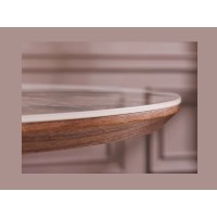Table LUMEA extensible 160–200 cm – Mesa contemporánea de cerámica y madera de nogal