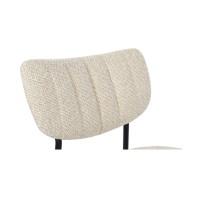 Lote de 2 sillas NORAYA – Tela beige – Patas de metal – Diseño compacto – Elegancia natural y depurada