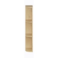 Mueble de almacenamiento NATURA– Esquina redondeada abierta – Color roble claro – L15 x H80 cm - Para colgar