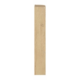 Mueble de almacenamiento NATURA– Esquina redondeada abierta – Color roble claro – L15 x H80 cm - Para colgar