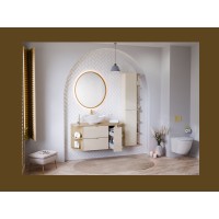 Meuble de rangement NATURA– Angle arrondi ouvert – Coloris chêne clair – L15 x H80 cm - A suspendre