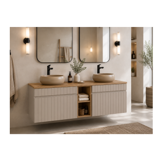 Plan pour vasque ICON 140cm effet chêne Coast Evoke Oak 140x46cm