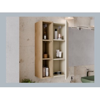 Meuble de rangement NATURA– Ouvert – Coloris chêne clair – L20 x H80 cm - A suspendre