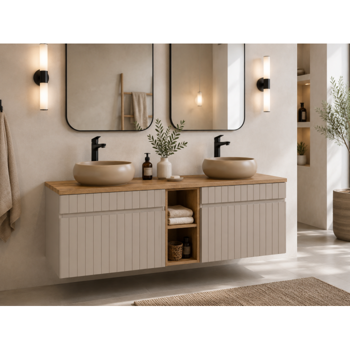 Plan pour vasque ICON 100cm effet chêne Coast Evoke Oak 100x46cm