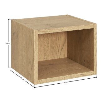 Meuble de rangement NATURA– Ouvert – Coloris chêne clair – L30 x H20 cm - A suspendre