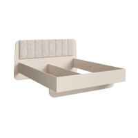 Chambre complète AMALIE beige – Lit 160x200 cm avec sommier, armoire, commode et 2 chevets