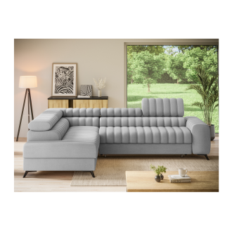 Canapé d’angle contemporain KANEDOJO Gris angle gauche