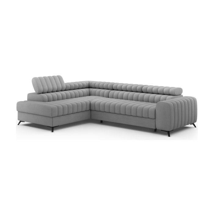 Canapé d’angle contemporain KANEDOJO Gris angle gauche