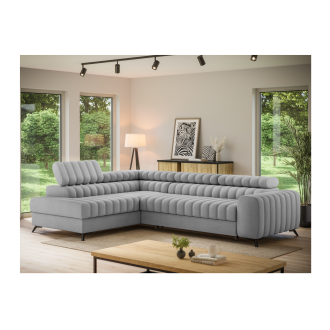 Canapé d’angle contemporain KANEDOJO Gris angle gauche