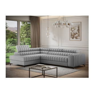 Canapé d’angle contemporain KANEDOJO Gris angle gauche